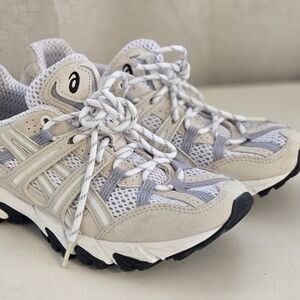 ASICS Women's Beige and White Sneakers